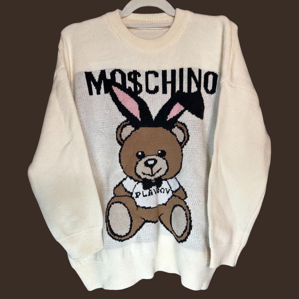 MOSCHINO
‘Playboy’ Teddy Bear Sweater